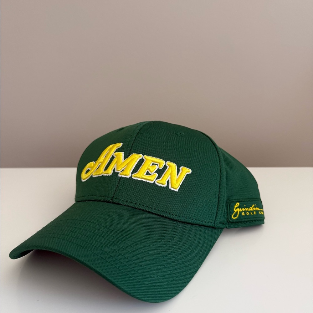 Green & Yellow AMEN Embroidered Baseball Cap
